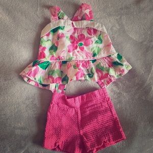 Janie and Jack Top/Shorts Set-Gently Used-12-18mth